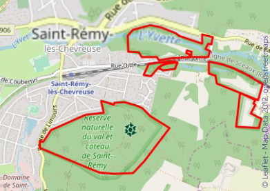 Carte de situation de la réserve naturelle de Saint Rémy