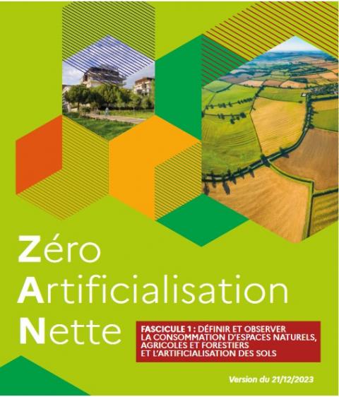 ZAN Zéro artificialisation nette, 4 fascicules de mise en oeuvre de la réforme ZAN (Définir et observer ; Planifier ; Mobiliser ; Accompagner)